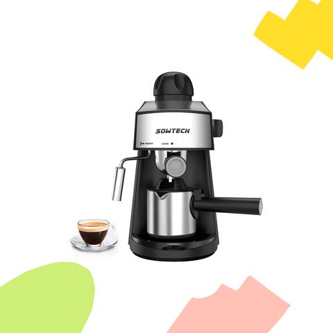 Sowtech Espresso Machine 3.5 bar 4 Cup Espresso Maker : one of the best cappuccino machines for home use