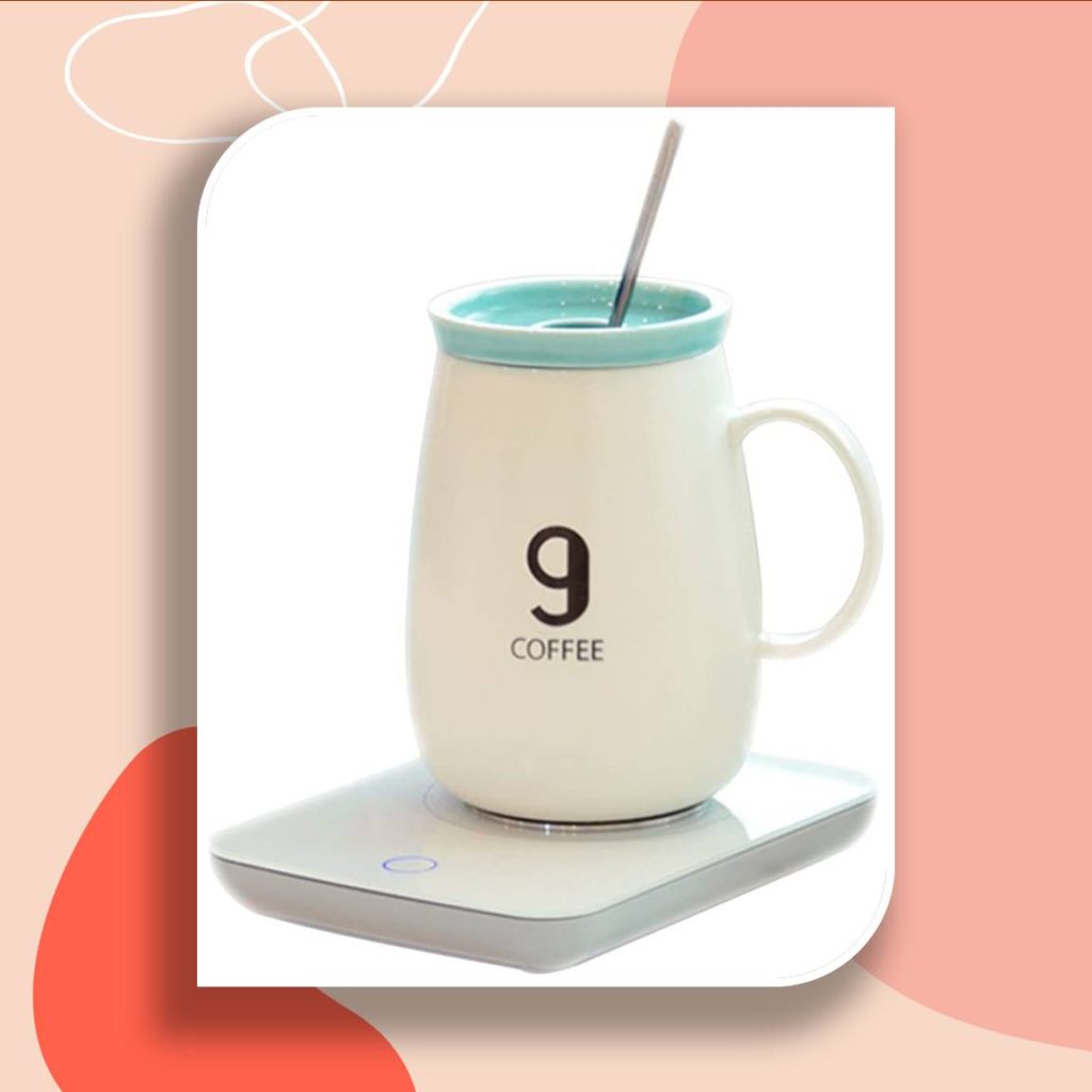 OKCafe Auto Shut Off Coffee 10.8 Ounce Coffee Mug Warmer - one of the Best Coffee Cup Warmer with Auto Shut Off